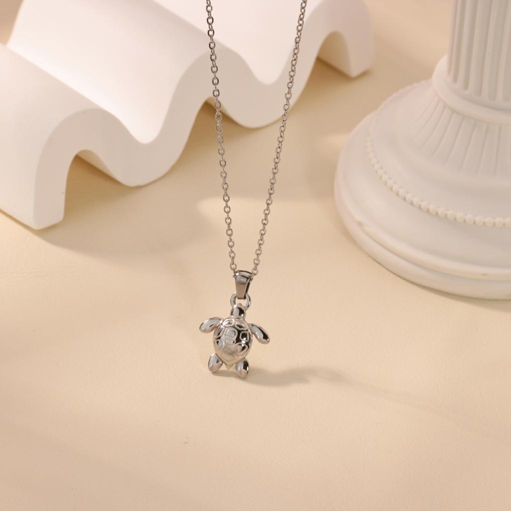 Панк Ожерелье с Черепахой Ожерелья для Женщин Ожерелье с Подвеской Черепахой из Нержавеющей Стали Вечеринка Свадьба Рождество Животное Ювелирное Изделие Подарок