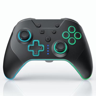 Контроллер PeriphX Switch Pro с 4 режимами подсветки, авто-режимом, 4 уровнями вибрации, гироскопом, макро-кнопками, 4 задними кнопками, аккумулятором 1000 мАч, Bluetooth, совместим с Switch и