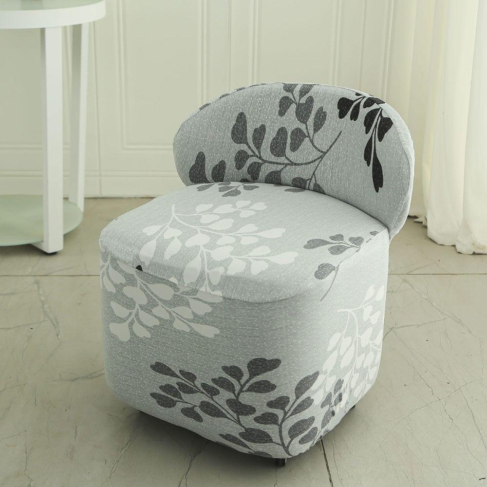 Jacquard Pattern Mushroom Stool Cover Slipcovers Shoe Changing Chair Slipcovers Home