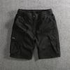 Men's American Retro Workwear Five-Point Shorts: Summer Comfort, Loose Fit, Multi-Pocket, Mid-Length