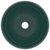 VidaXL Round Luxury Washbasin Countertop Toilet Sink Bathroom Kitchen Cloakroom Home Interior Green 147003