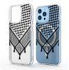 Клетчатый магнитный прозрачный чехол полной защиты для iPhone 15/16/17 Pro Max