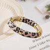 Stretchy Leopard Bracelets Beaded Curved Tube Bangle Vintage Bohemia Style Bracelets  Women