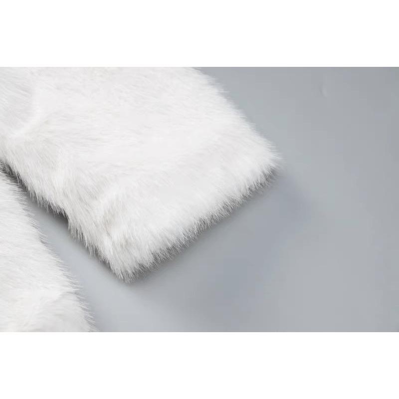 Осень и зима Новое пальто из искусственного меха Костюмный воротник Пальто средней длины Женское пальто