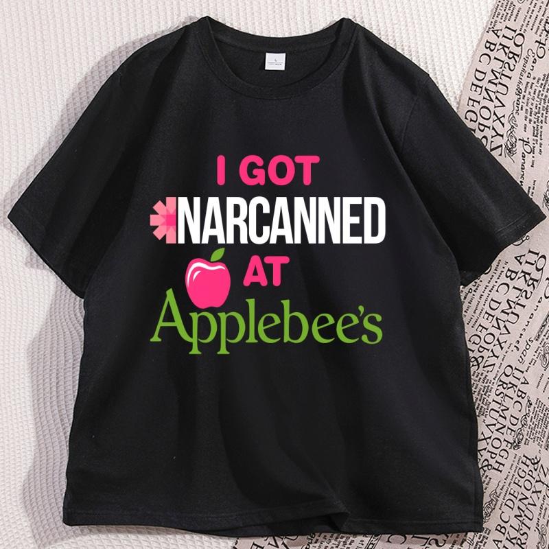 Я получил Наркан на Apple Футболка Смешная Еда С коротким рукавом для Мужчин Женщин Футболка Одежда Свободная Повседневная Мультяшная Оверсайз Y2K