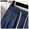 Dimanaf 2024 Plus Size Summer. Women Jeans Harem Pants Loose Casual Female Trousers Oversize Blue Pants 5XL A