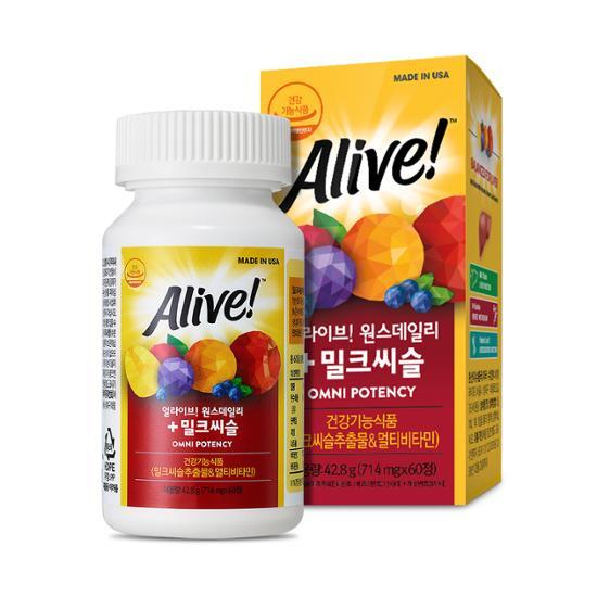 Alive Once Daily + Milk Thistle 60 Tablets (2 Months Supply)