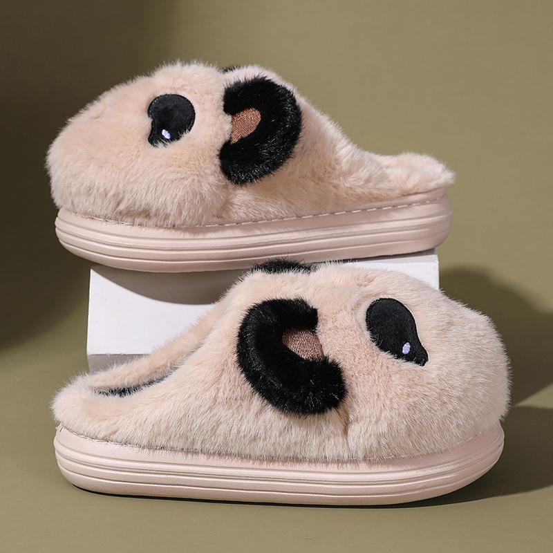Мягкие, милые и удобные тапочки из хлопка и кашемира Panda Plus, зимние модные теплые домашние тапочки из хлопка и плюша для девочек