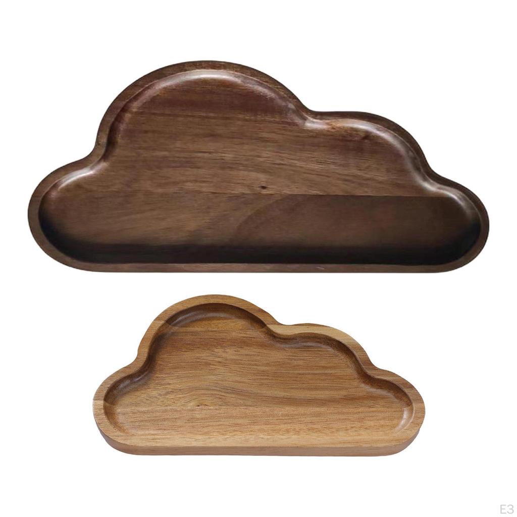 Wood Serving Tray Dried Fruit Plate Food Dish for Cupcake