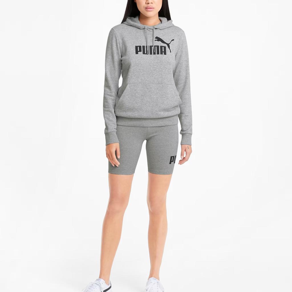 Puma Essentials Logo Hoodie Женские толстовки с капюшоном Серый 586791-04