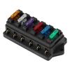 6 Way Circuit Car Boat Auto Blade Fuse Box Block Holder DC 12V 24V