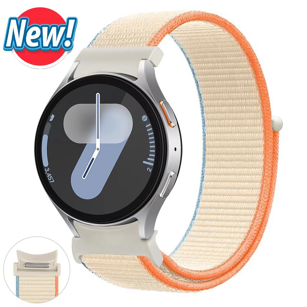 Без зазоров Ремешок Для Samsung Galaxy Watch 7 6 FE 4 Classic 5 pro 44мм 40мм 47мм 45мм Нейлоновый Loop браслет correa Galaxy Watch 7 Ремешок