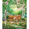 Рукоделие Зеленый лес и олени DIY Алмазная картина 3D Ручная работа Декоративная живопись Вышивка крестом