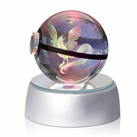 Светодиодный кристальный шар-ночник Pokémon с несколькими подставками