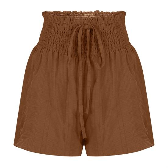 Yousheng Women's Summer Flowy Shorts Elastic High Waist Drawstring Ruffle Mini Skirt Shorts Casual Pleated Stretchy Athletic Shorts
