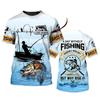 Синяя футболка с рисунком рыбалки для мужчин, топы, футболки Harajuku, модная футболка с 3D принтом карпа, женская одежда с коротким рукавом