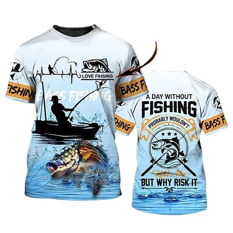 Синяя футболка с рисунком рыбалки для мужчин, топы, футболки Harajuku, модная футболка с 3D принтом карпа, женская одежда с коротким рукавом