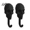 Sturdy Wall Organizer 2Pcs 3D Printed Skull Hook Gothic Dark Mounted Hanger Geometric Personalized Pendant Towel Key Hat Storage Hook for