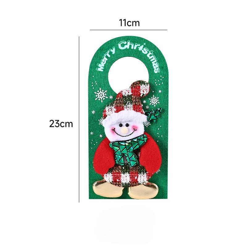 Christmas door handle decorations, cute indoor Christmas decorations, family hotel bedroom door decorations