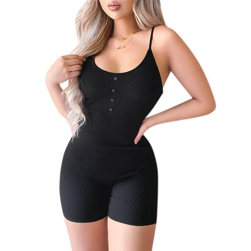 Женский комбинезон без рукавов, облегающий спортивный костюм для фитнеса, летние комбинезоны для бега