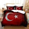 Комплект постельного белья с изображением флага Турции, односпальная кровать, двуспальная кровать размера «king-size», комплект постельного белья для детей, комплект пододеяльников с 3D-принтом