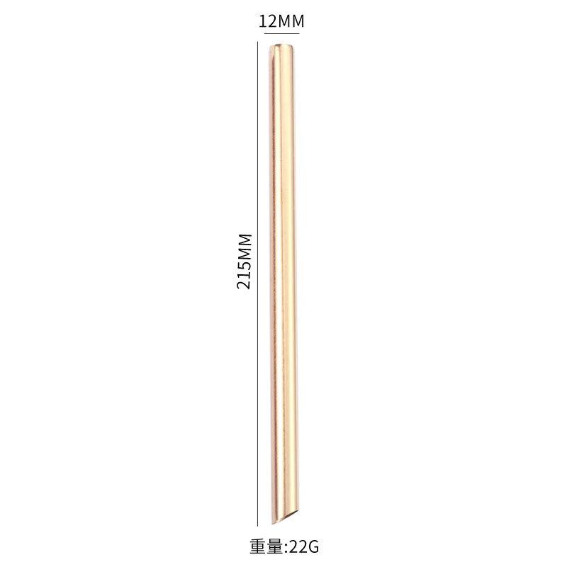 304 Stainless Steel Oblique Straw Titanium-Plated Color Straight Tube Restaurant Drink Coffee Milk Tea Drinking Straw Metal Straw