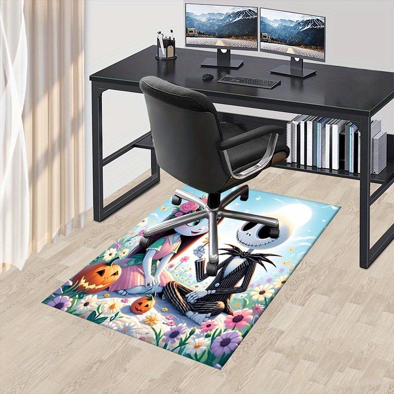 Office Rug Jack Skellington, Sally theme 3D Printed Anti-Slip Rug-Machine Washable for Living Room