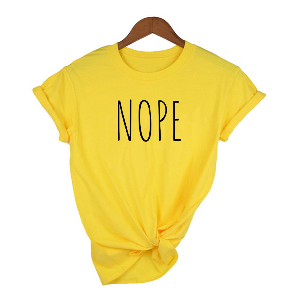 Nope Not Today Women S T Shirt Short Sleeve O Neck Casual 90S Top Female Woman
