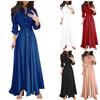 Women's Casual Loose Long Shirt Long Sleeved Long Sleeved Solid Color Shirt Dress