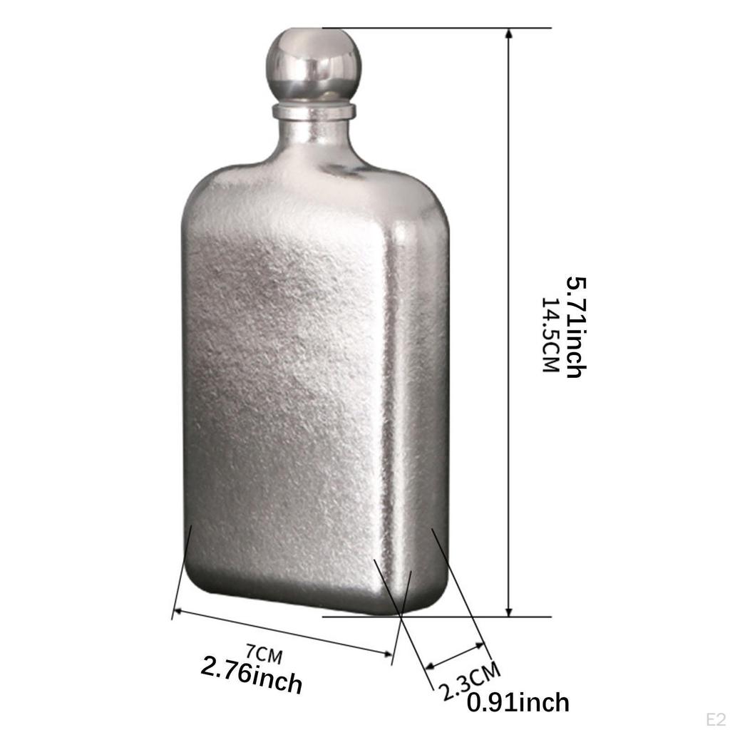 Hip Flask Wine Bottle Titanium Lightweight Mini Multipurpose Liquor Container Drink for
