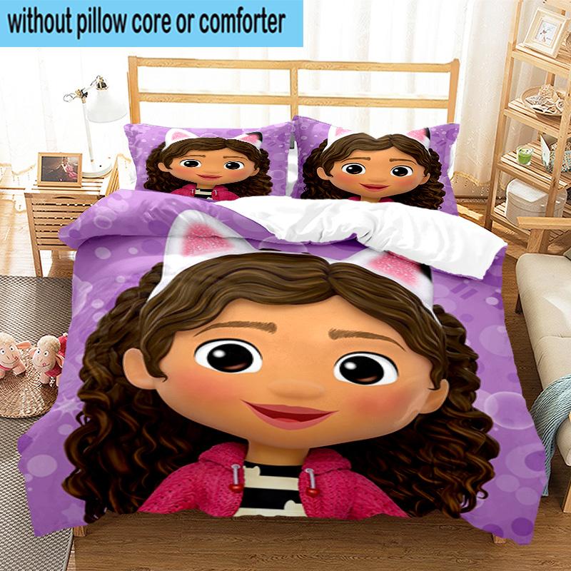3PCS Colorful Friends Dollhouse 3pcs Bedding,Including 3PCS Duvet Cover And 2pcs Pillowcases Perfect for Christmas,Ideal for Bedroom, Dormitory
