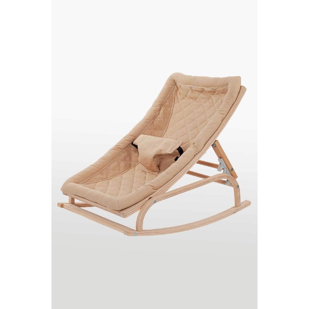 Рюкзак-кенгуру со ступенькой из натурального дерева - бежевый