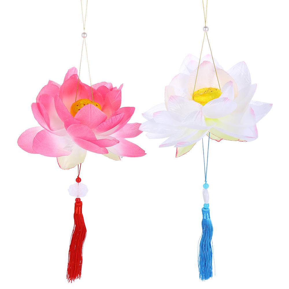 Flower Lantern Glowing Chinese Festival Lantern Lotus Light Mid-Autumn Lantern Lotus LED Lantern