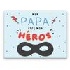 [A3614] - Ceramic Magnet 'Dad' Blue (my Dad Is My Hero) - 8x6cm
