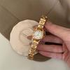 Elegant Women'S Watch, Vintage Roman Numeral Mini Dial Watch, Classic And Exquisite Small Gold Watch, High-End Selection.