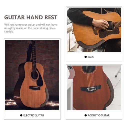HEALLILY Guitar Armrest, Ebony Wood, Acoustic Guitar Spare Part for Maximum Tone, Stringed Instrument Accessories for Classical Folk Guitar, Size Smal