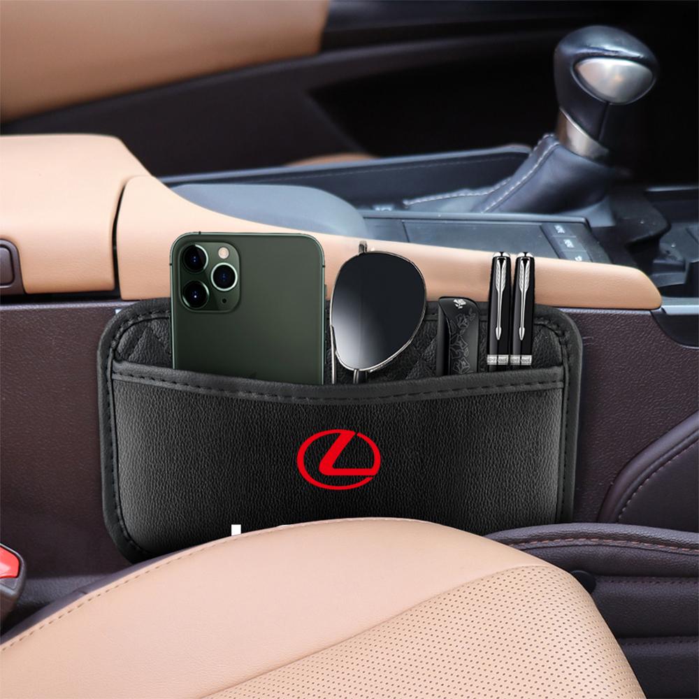 SDPE3 Car Storage Box Phone Pocket Back Seat Organizer Hanging Bag Accessories For Lexus LS LC IS350 ES300h ES300 IS250 IS220d NX350h