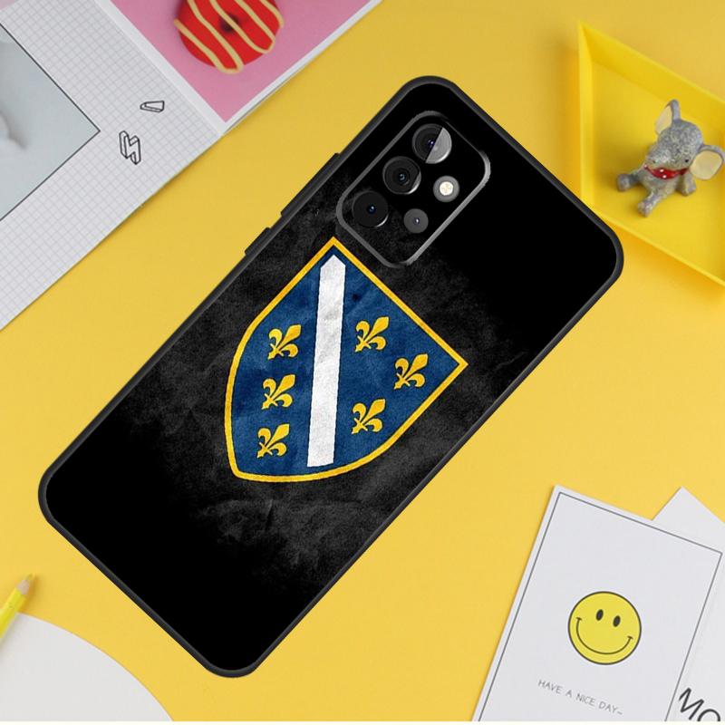 Чехол с флагом Боснии для Samsung Galaxy A54 A34 A14 A13 A33 A53 A12 A32 A52 A71 A51 A15 A25 A35 A55