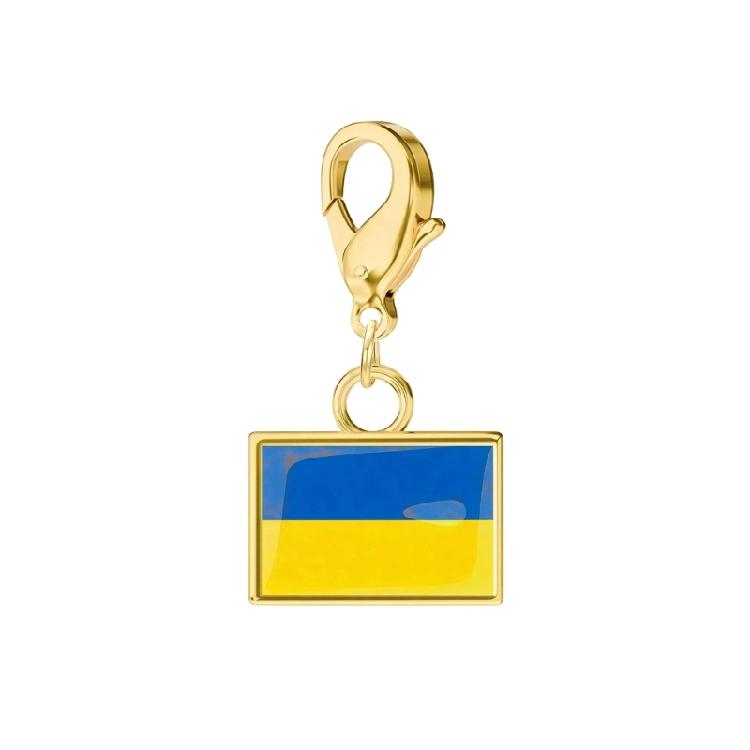 Браслет-подвеска с флагом страны из нержавеющей стали, ручной браслет-шарм, дорожная сумочка на запястье, брелок с застежкой-карабином и низким профилем