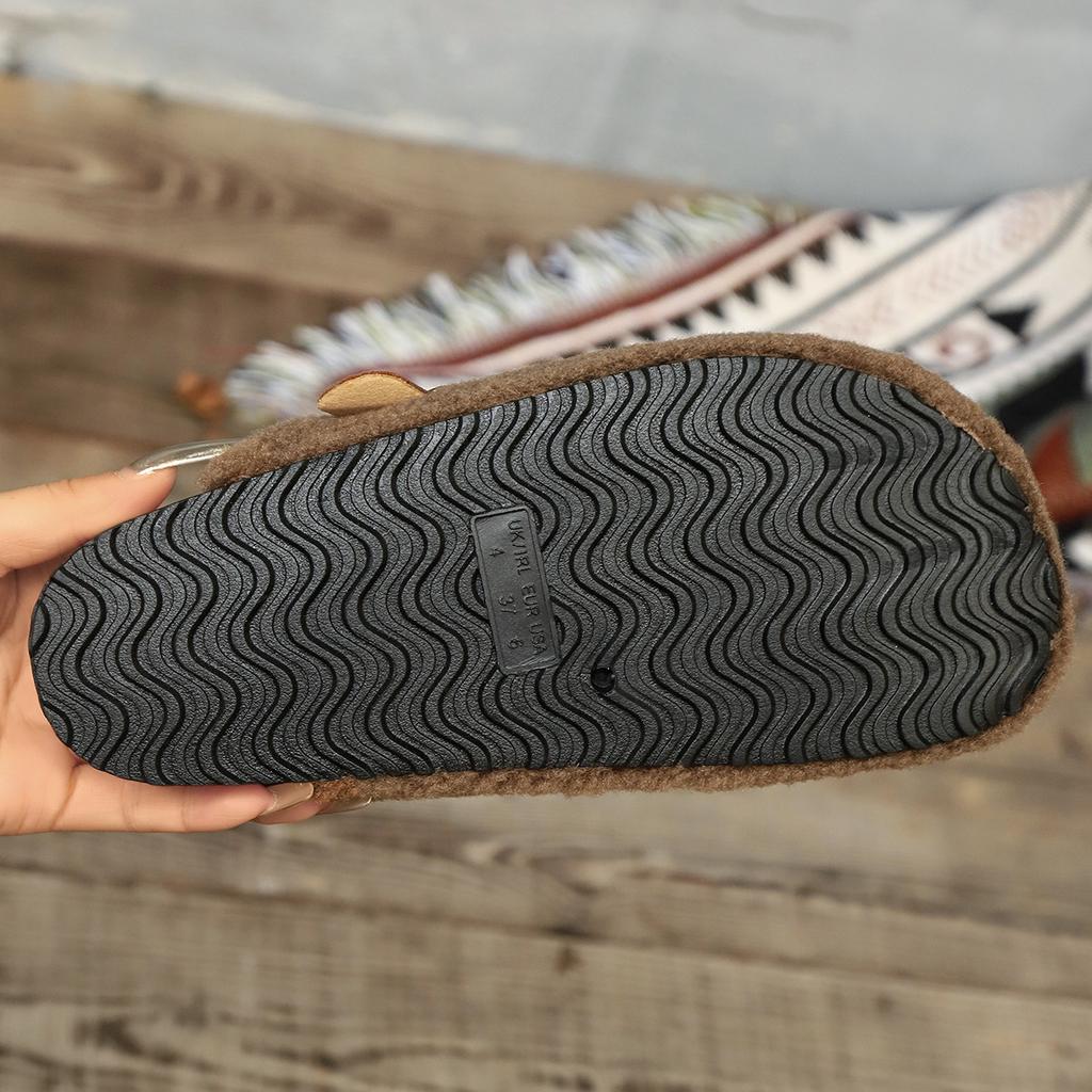 Fashion Fashion Women Mules Shoe Arch Support Birkens Wholesale Womens Shoes Plush Velvet Warm Slippers Mix Order Female Furry Shoes