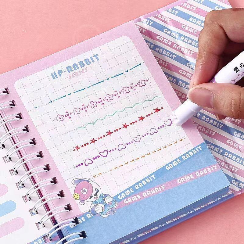 6 шт./набор кавайных цветов, линейные маркеры, ручки-роллеры, изогнутые линейки, маркеры для письма