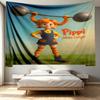 Pippi Longstocking Print Tapestry - Portable Wall Decor Cloth, for Home, Dorm, Travel, Bedroom, Living Room - Ideal Birthday Housewarming Gift