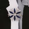 Women Chic Brooches Badge Creative Elegant Alloy Fashion Snowflake Rhinestone Decorations