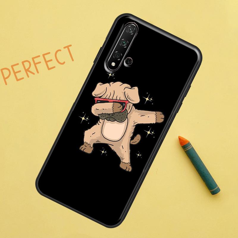 Милый чехол с изображением мопса для Huawei Nova 10 9 SE 5T Y90 Y70 Y60 Y61 Nova 3i 7i 8i 11i P20 P40 P30 Lite P60 Pro