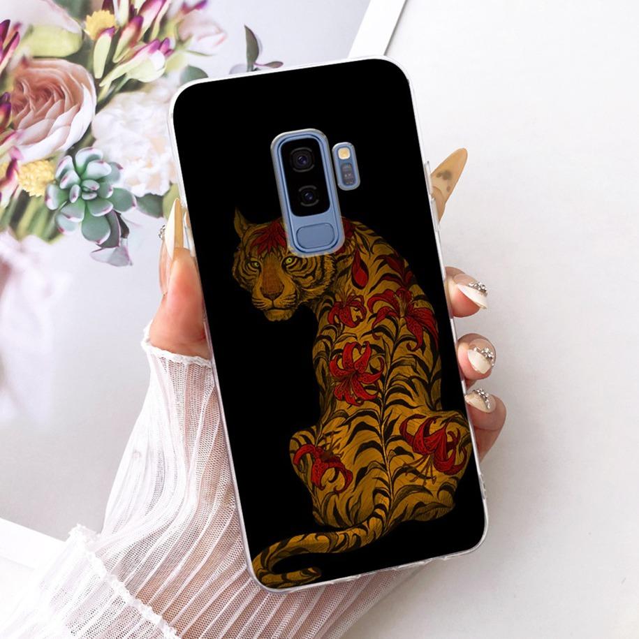 For Samsung Galaxy S9 S9+ Case SM-G960F SM-G965F Cover Fashion Dragon Lion Cartoon Soft Silicone Bumper on Samsung S9 Plus Shell
