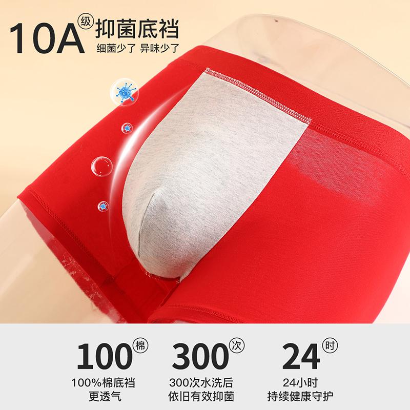 Fenteng [10A Antibacterial Xinjiang Cotton] 3-pack Zodiac Year Men's Underwear