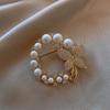 New Pearl And Rhinestone Circle Brooches For Women Baroque Trendy Elegant Butterfly Brooch Pins Party Wedding Gifts