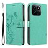 For Honor Play 60 Plus 5G/Play 9T/X7c 4G/200 Smart 5G PU Leather Cases Flower Pattern Wallet Stand Phone Cover with Strap