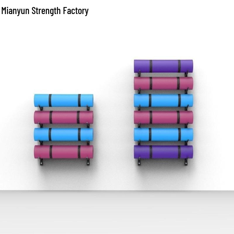 Настенная многоярусная стойка-органайзер для ковриков для йоги большой вместимости