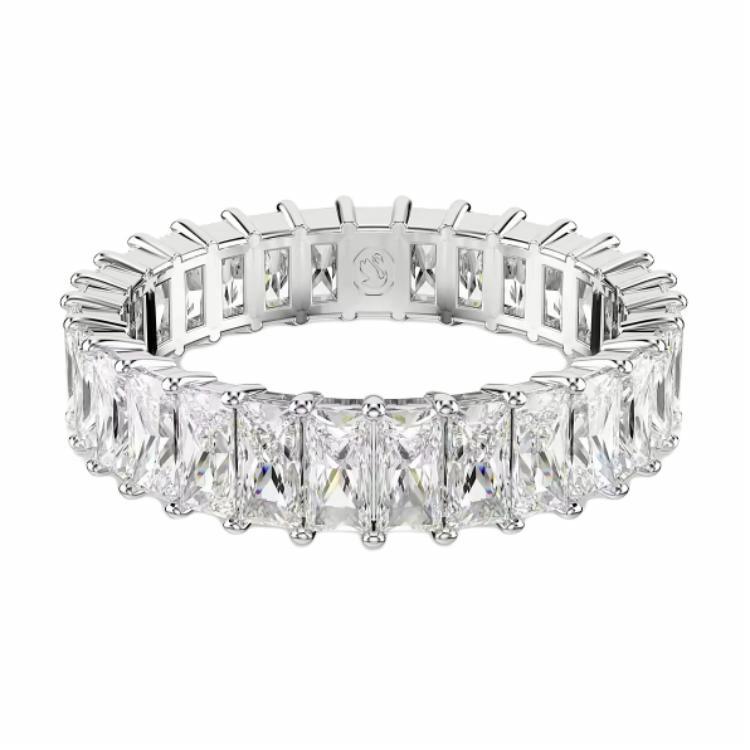 Swarovski Matri Покрытые Родийю, Покрытые Цирконием Кольца Женские Серебряные